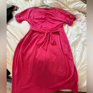 Zenana pink tie dress